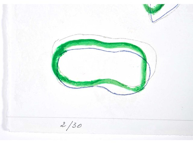 Raoul de keyser - surplace - zeefdruk - n°2/30 - ingelijst - afbeelding 2 van  4