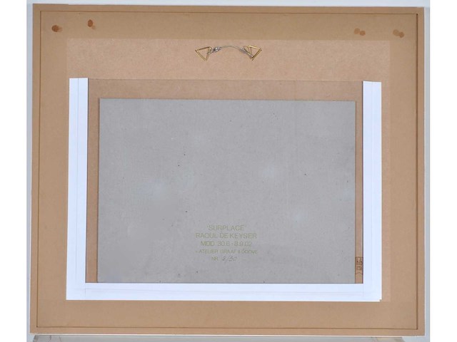 Raoul de keyser - surplace - zeefdruk - n°2/30 - ingelijst - afbeelding 8 van  9