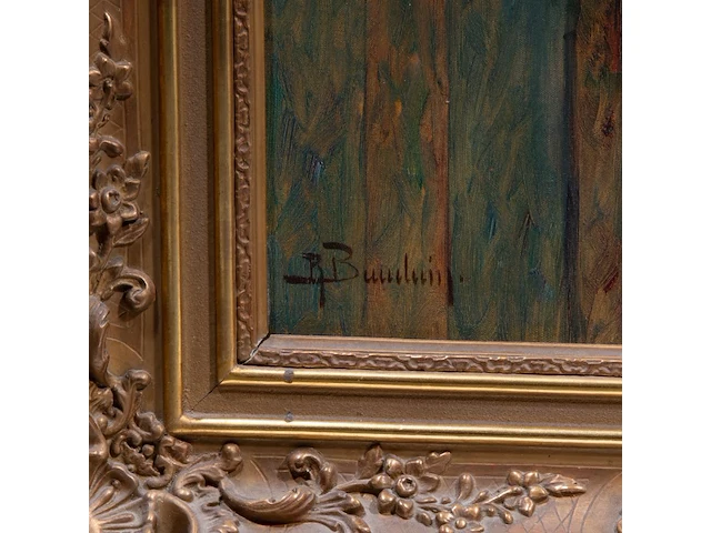 Raphael bauduin (1870-1956), portrait of a lady in an interior, oil on canvas 125 x 90 cm. (49.21 x 35.42 in.), frame: 150 x 115 cm. (59.04 x 45.28 in.) - afbeelding 4 van  6