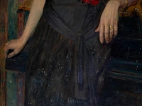 Raphael bauduin (1870-1956), portrait of a lady in an interior, oil on canvas 125 x 90 cm. (49.21 x 35.42 in.), frame: 150 x 115 cm. (59.04 x 45.28 in.) - afbeelding 6 van  6