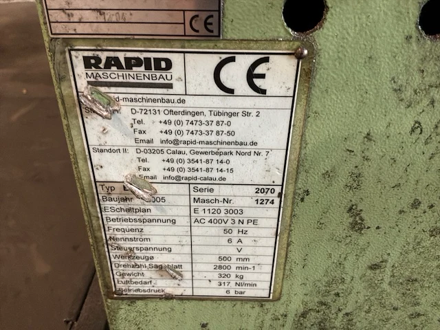 Rapid bsk 2070 precisie- / aluminiumafkortzaag - afbeelding 2 van  10
