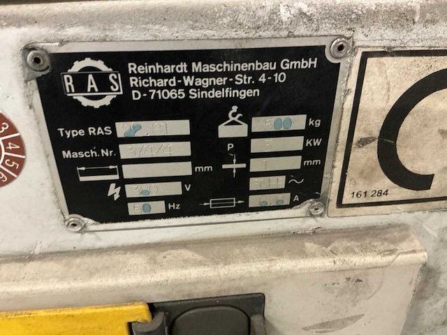Ras 22.81 kanaalfelsmachine - afbeelding 6 van  7