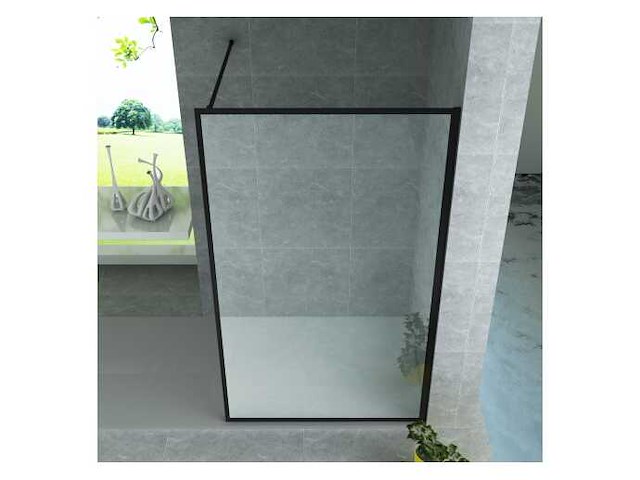 Raster megan mat zwart rechthoek 90x100cm - afbeelding 1 van  1
