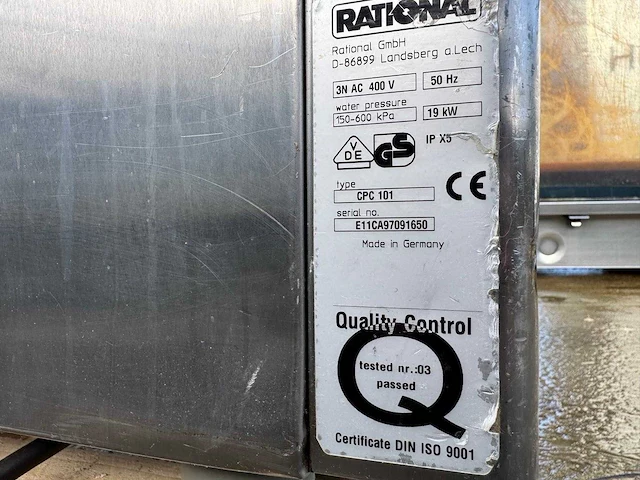 Rational cpc 101 combisteamer - afbeelding 3 van  3