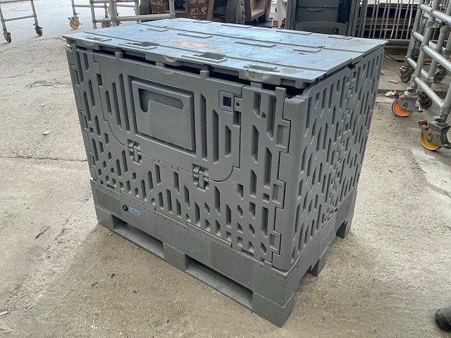 Raubox opplooibare kunststof palletbox (2x) - afbeelding 1 van  8