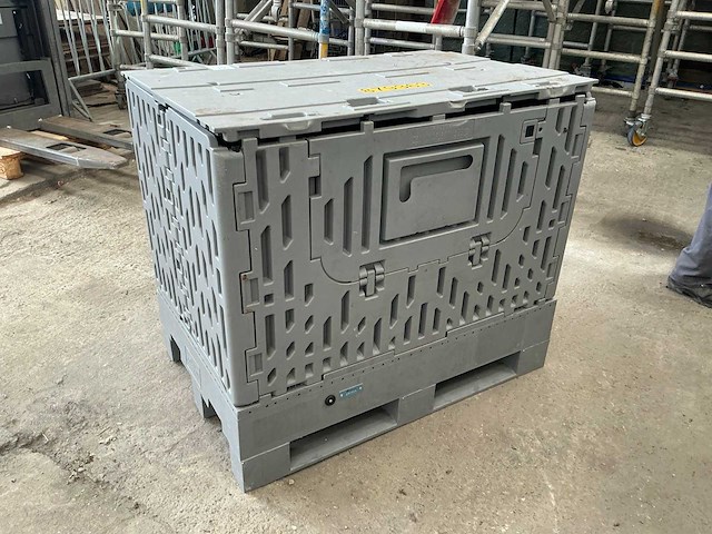 Raubox opplooibare kunststof palletbox (2x) - afbeelding 2 van  8