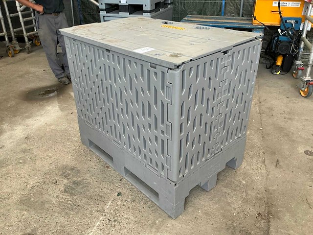 Raubox opplooibare kunststof palletbox (2x) - afbeelding 3 van  8