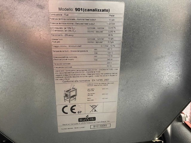 Ravelli inbox 901 pelletkachel - afbeelding 6 van  9
