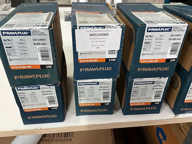 Rawplug mix kavel diverse maten pluggen (14x) - afbeelding 3 van  7