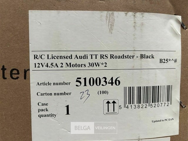 R/c licensed audi tt rs roadster - black - afbeelding 3 van  3