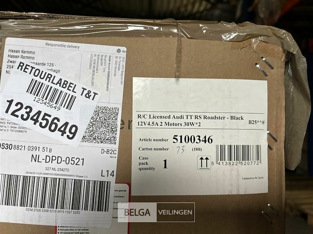 R/c licensed audi tt rs roadster black - afbeelding 3 van  3