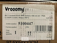 R/c licensed fiat 500e battery ride on car - pink - afbeelding 4 van  4