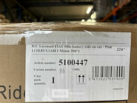 R/c licensed fiat 500e battery ride on car pink - afbeelding 4 van  4