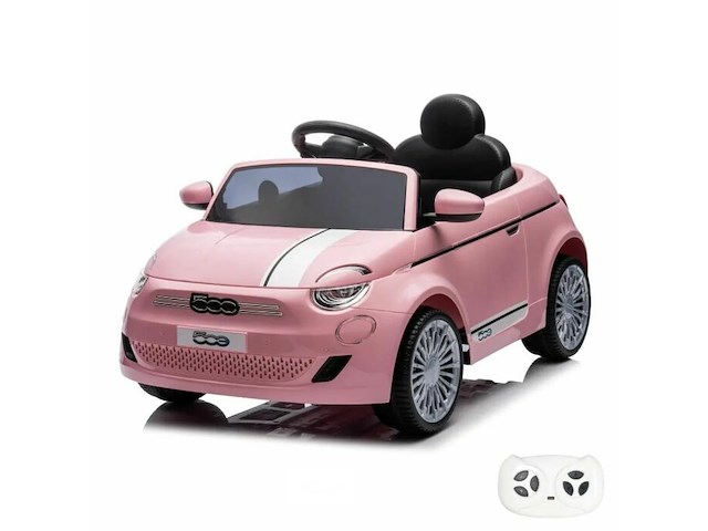 R/c licensed fiat 500e battery ride on car pink - afbeelding 1 van  4