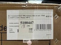 R/c licensed fiat 500e battery ride on car pink - afbeelding 4 van  4