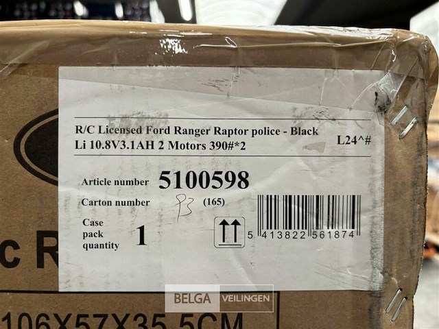 R/c licensed ford ranger raptor police black - afbeelding 4 van  4