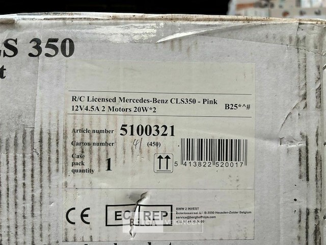 R/c licensed mercedes benz cls350 - pink - afbeelding 3 van  3