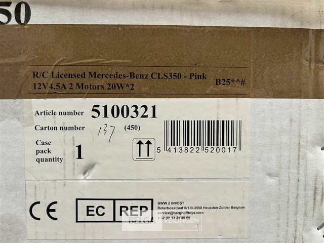 R/c licensed mercedes benz cls350 - pink - afbeelding 3 van  3