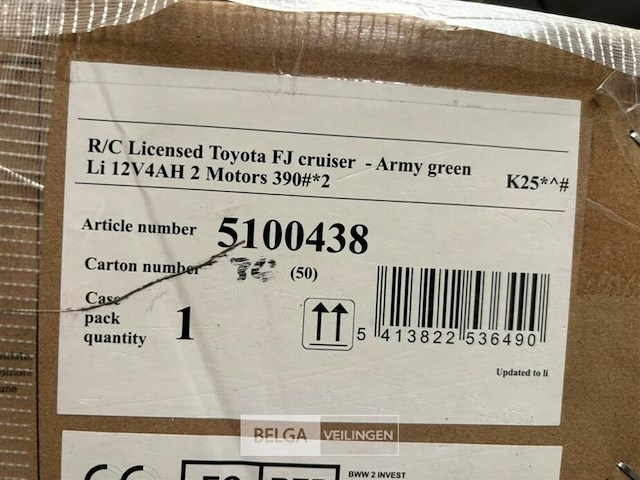 R/c licensed toyota fj cruiser - army green - afbeelding 4 van  4