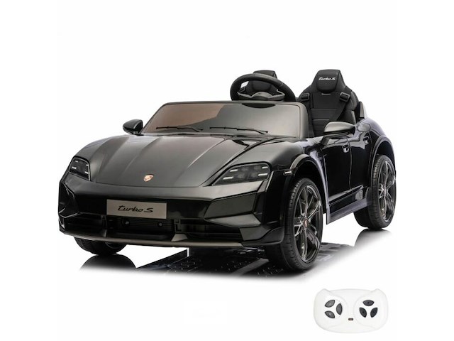 R/c porsche taycan turbo s 2 seats kids car - black - afbeelding 1 van  4