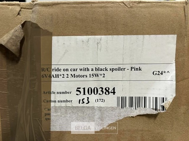 R/c ride on car with a black spoiler pink - afbeelding 4 van  4