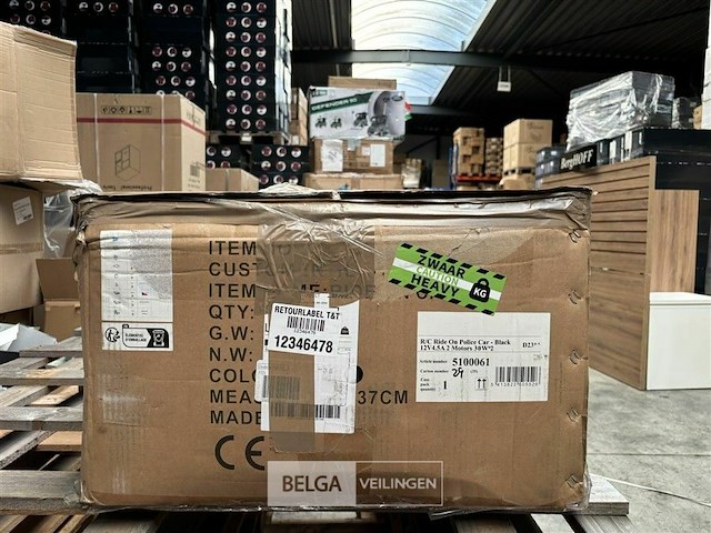 R/c ride on police car - black - afbeelding 2 van  3