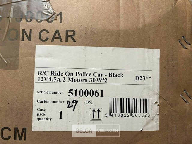 R/c ride on police car - black - afbeelding 3 van  3