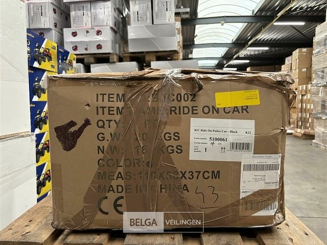 R/c ride on police car black - afbeelding 3 van  4