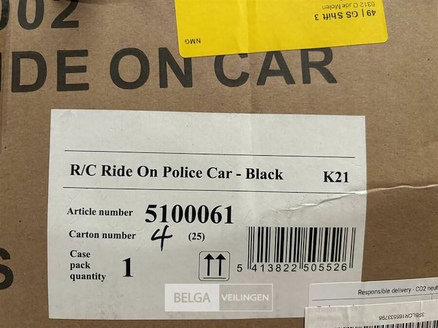 R/c ride on police car black - afbeelding 4 van  4