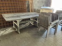 Real teak 6-delige tuinset - afbeelding 1 van  6