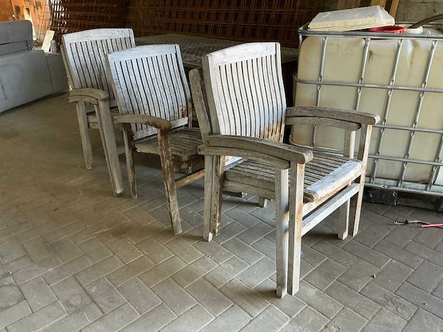 Real teak 6-delige tuinset - afbeelding 5 van  6