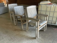 Real teak 6-delige tuinset - afbeelding 5 van  6