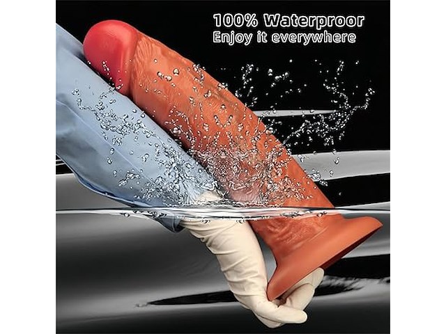 Realistische siliconen dildo (33 cm) - afbeelding 4 van  4