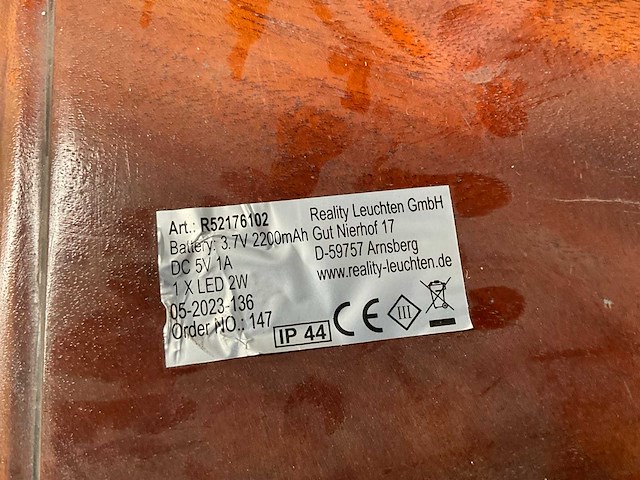 Reality leuchten r52176102 batterij tafellampen (10x) - afbeelding 5 van  10