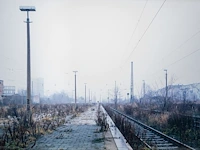 Rebecca wilton (1979), 'bahnhof', 2006, n° 3/3, digital print 120 x 180 cm. (47.24 x 70.87 in.), frame: 125 x 185 cm. (49.21 x 72.82 in.)