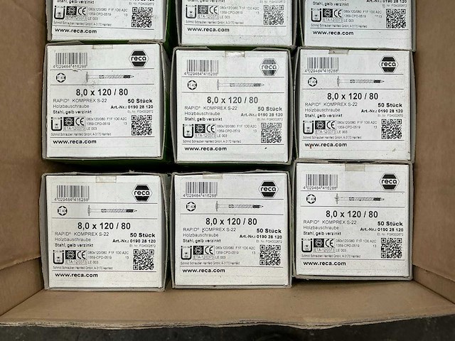 Reca rapid komprex s-22 8x120/80 snelboorschroeven en afstandsschroeven (1400x) - afbeelding 2 van  5