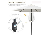 Rechte parasol kantelbaar tuinparasol terras balkon - afbeelding 2 van  3