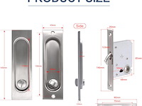 Rechthoekig schuifdeurslot - afbeelding 2 van  5