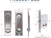 Rechthoekig schuifdeurslot - afbeelding 2 van  5