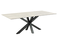 Rechthoekige eettafel heaven - grijs keramiek, 200x100x75,5 cm - afbeelding 2 van  7