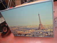 Rechthoekige houten bureeltafel ikea afm. 140x85 , schilderij ikea afm. 130x80 (8,12) - afbeelding 7 van  9