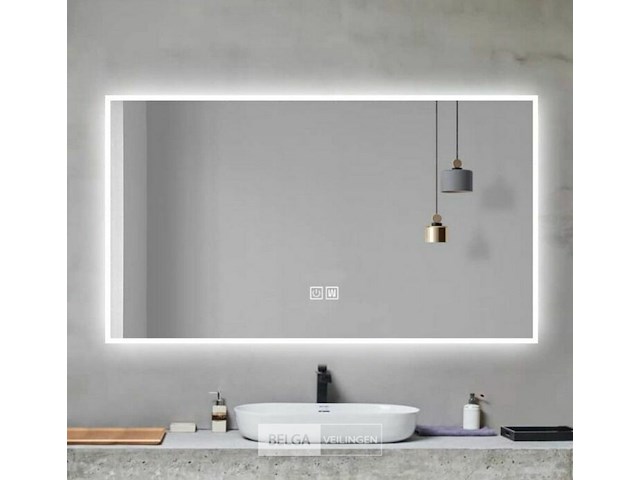 Rechthoekige led-badkamerspiegel - afm 120x75 cm - afbeelding 1 van  2