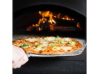 Rechthoekige pizzaschil - aluminium - 405x455mm - handvat 173 cm - afbeelding 1 van  5