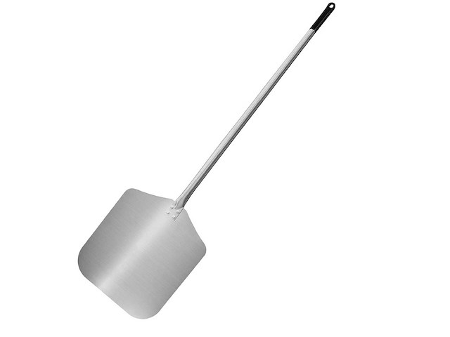 Rechthoekige pizzaschil - aluminium - 405x455mm - handvat 173 cm - afbeelding 2 van  5