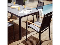 Rechthoekige tuintafel naterial dora ii alu/duraboard grijs, 6 personen - afbeelding 4 van  5