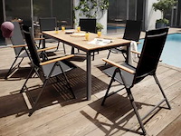 Rechthoekige tuintafel naterial oris aluminium grijs/eucalyptus hout, 8 personen - afbeelding 1 van  9