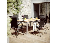 Rechthoekige tuintafel naterial oris aluminium grijs/eucalyptus hout, 8 personen - afbeelding 3 van  9