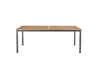 Rechthoekige tuintafel naterial oris aluminium grijs/eucalyptus hout, 8 personen - afbeelding 5 van  9