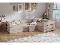 Rechtshoek bank - beige corduroy - afbeelding 2 van  6