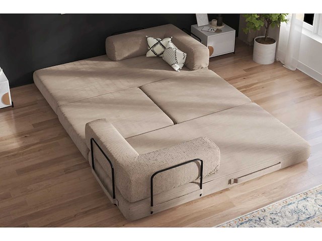 Rechtshoek bank - beige corduroy - afbeelding 5 van  6